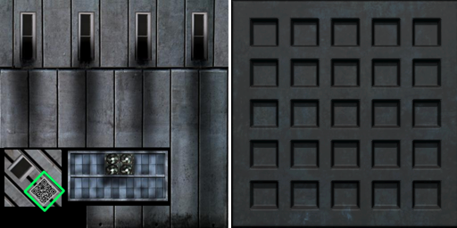 The results of running a QR detector, if found then a green square highlights the QR code