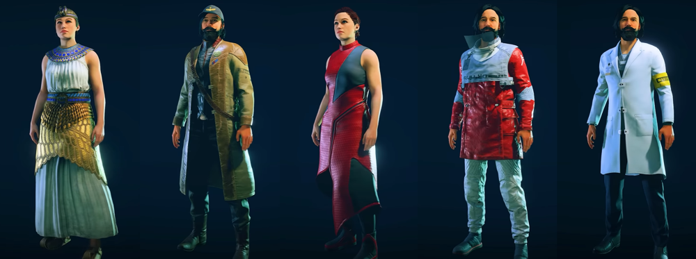 A series of outfits